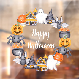 キュートでスプーキーなイラスト ハッピー ハロウィン ウィンドウサイン