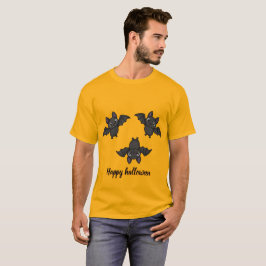 キュートでスプーキーなコウモリのハッピーハロウィングラフィックTシャツ Tシャツ