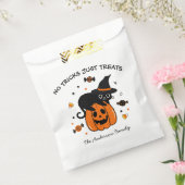 キュートでスプーキーなハロウィン ブラック&オレンジ フェイバーバッグ (封をした状態)