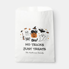 キュートでスプーキーなハロウィン ブラック&オレンジ フェイバーバッグ