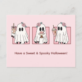 キュートでスプーキーなハロウィーンカード – かわいい シーズンポストカード
