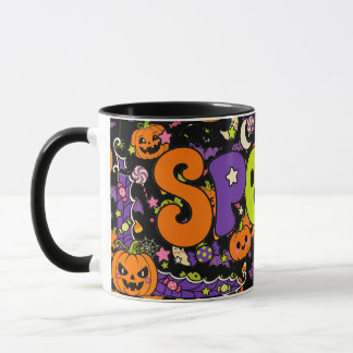 キュートでスプーキーな幽霊のハロウィン マグカップ