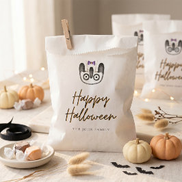 キュートでスプーキーな水彩ハロウィンパーティー フェイバーバッグ