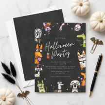 キュートでスプーキーな水彩ハロウィンパーティー