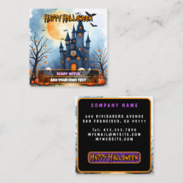 キュートでトレンディなハロウィンのホラーコレクション スクエア名刺