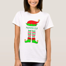 キュートでトレンディなマミーエルフのクリスマスTシャツ Tシャツ