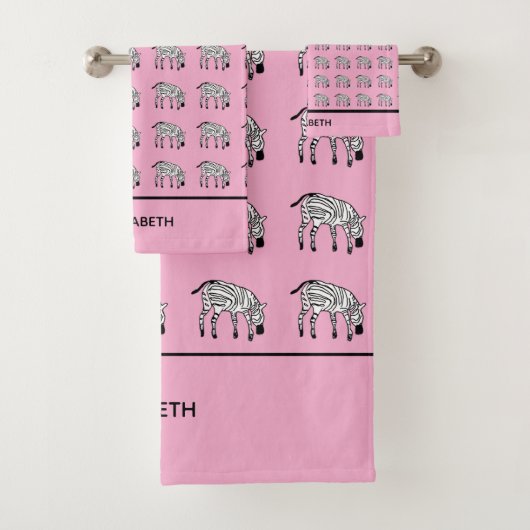 キュートでハッピーなケニアゼブラ バスタオルセット (インサイチュ)