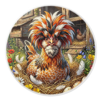 キュートでファンタジーなポーランド鶏小屋 セラミックノブ