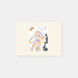キュートでファンタジーな妖精の女の子のデザインの付箋 ポストイット