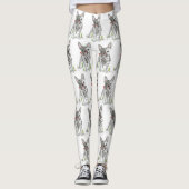 キュートでブカラフルルフランスのドッグレギンス レギンス (正面)