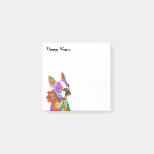 キュートでボカラフルストンテリア ポストイット (正面)