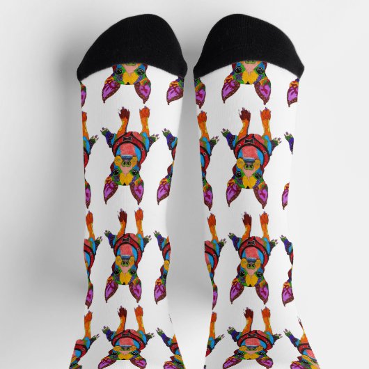 キュートでボストカラフルンテリアソックス ソックス (上部)