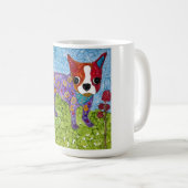 キュートでボストカラフルンテリア・マグ コーヒーマグカップ (正面右)