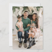 キュートでモダンなクリスマスの家族写真 シーズンカード (正面)