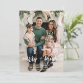 キュートでモダンなクリスマスの家族写真 シーズンカード (スタンド正面)