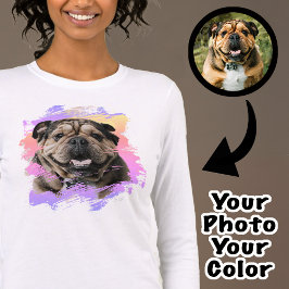 キュートでユニークなブルドッグ または あなたの愛犬の写真 グランジドッグママ  トライブレンドＴシャツ