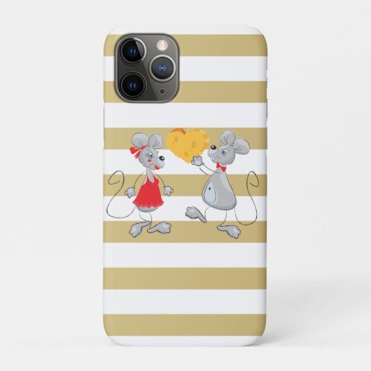 キュートで個性的なマウス ストライプ柄 Case-Mate iPhoneケース (裏)