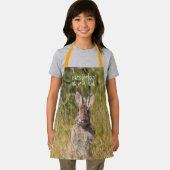 キュートで好奇心に満ちたイースタンコットンテールウサギ エプロン (インサイチュ)