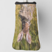 キュートで好奇心に満ちたイースタンコットンテールウサギ ゴルフヘッドカバー (回転90)