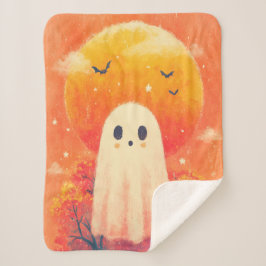 キュートで居心地の良いハロウィンのブランケット シェルパブランケット