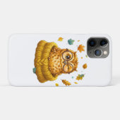 キュートで居心地の良い秋のフクロウの黄色いセーター 紅葉 Case-Mate iPhoneケース (裏面(横))
