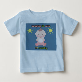 キュートで愛らしいベイビーブルーのTシャツ ベビーTシャツ