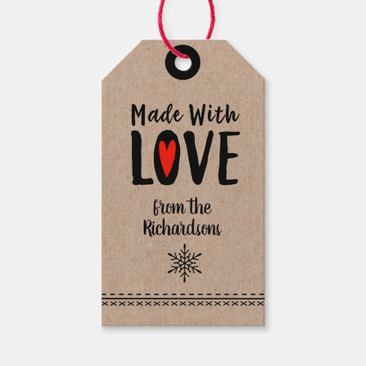 キュートで愛らしいラブリー ギフトタグ (正面)