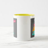 キュートで明るいクリスマスツリーモダンアート工芸品 ツートーンマグカップ (中央)