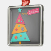 キュートで明るいクリスマスツリーモダンアート工芸品 メタルオーナメント (左)