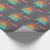 キュートで明るいクリスマスツリーモダンアート工芸品 ラッピングペーパー (角)