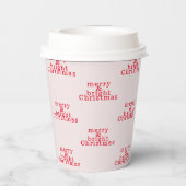 キュートで明モダンるい赤メリーのクリスマス 紙コップ (裏面)