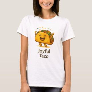 キュートで楽しいタコスの女性用Tシャツ　おもしろいフィエスタTシャツ Tシャツ
