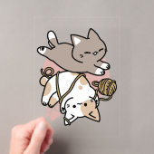 キュートで遊び心のある猫のデザイン - 楽しいパウとプレイ アート アクリル招待状 (インサイチュ (ポータブル))