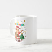 キュートで面白いサンタの子供ダビングクリスマスマグカップ コーヒーマグカップ (正面左)
