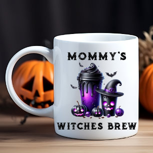 キュートで面白いママの魔女のブレワハロウィン  コーヒーマグカップ