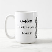 キュートとゴールデンカラフルレトリエバーマグ コーヒーマグカップ (左)