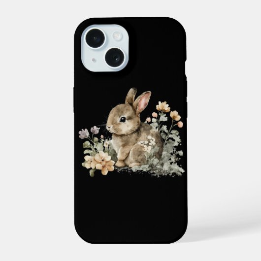 キュートなうさぎ  iPhone 15ケース (裏面)