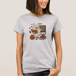 キュートなおばけの先生のハロウィンTシャツ Tシャツ
