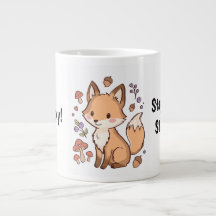 キュートなかわいいキツネのマグカップ – 頭が良くて優しいまま