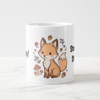キュートなかわいいキツネのマグカップ – 頭が良くて優しいまま ジャンボコーヒーマグカップ