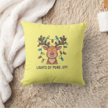 キュートなかわいいクリスマスのトナカイのピュアジョイライト