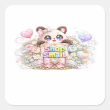 キュートなかわいいショップスモールビジネスの猫の淡いピンクの色