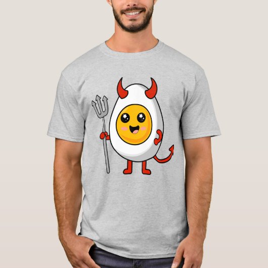 キュートなかわいいデビルエッグ Tシャツ (正面)
