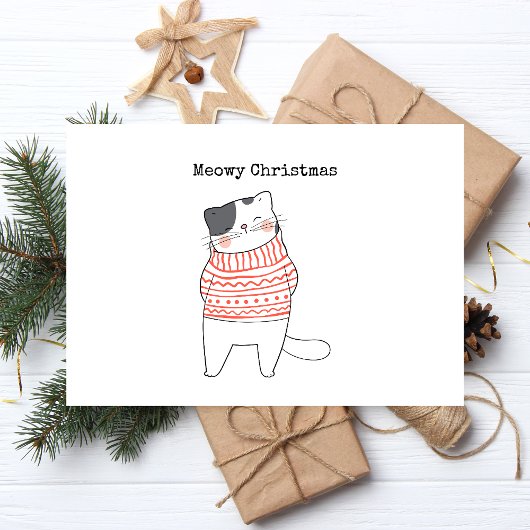 キュートなにゃんクリスマス 箔シーズンポストカード