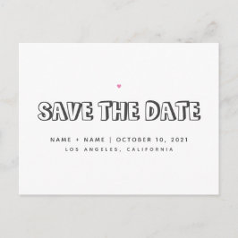 キュートなのシンプル発表結婚日を保存 ポストカード