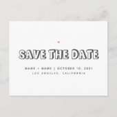 キュートなのシンプル発表結婚日を保存 ポストカード (正面)