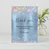 キュートなアイリデセフェイクンアイス感謝していブルーグリッターユー カード (スタンド正面)