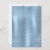 キュートなアイリデセンアイスブルーフェイクグリッタークリスマス 招待状 (裏面)