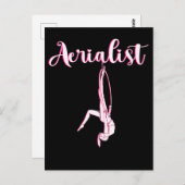 キュートなアエリアリストウィメンズエアリアルフープアーティスト ポストカード (正面/裏面)