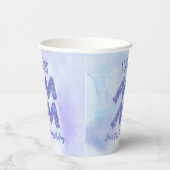 キュートなアクエリアスパープル星占いサインバースデーパーティー 紙コップ (右)